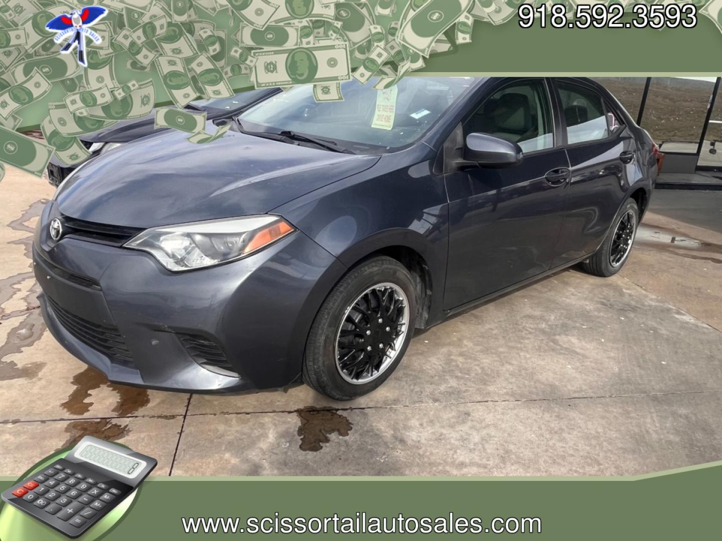 2014 GRAY TOYOTA COROLLA S; LE; L L 4-Speed AT (5YFBURHE6EP) with an 1.8L L4 DOHC 16V engine, 4-Speed Automatic transmission, located at 8101 E. Skelly Dr., Tulsa, OK, 74129, (918) 592-3593, 36.121891, -95.888802 - Photo#0